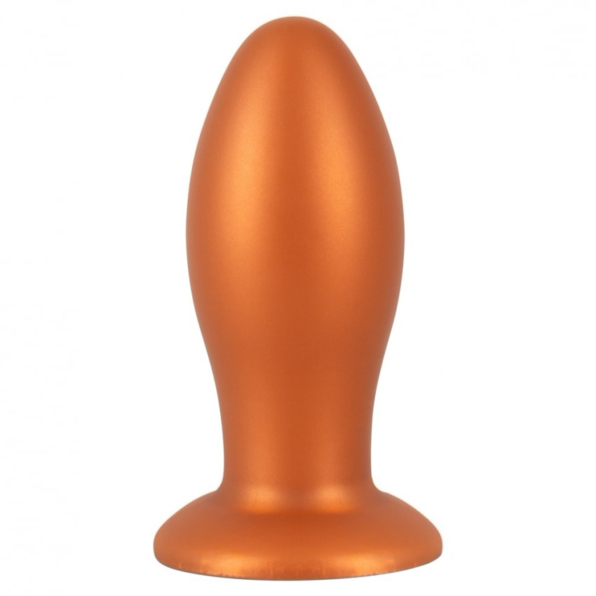 Plug Anal XL ANOS — silicon Moale, Ventuză 6.4 cm Maro