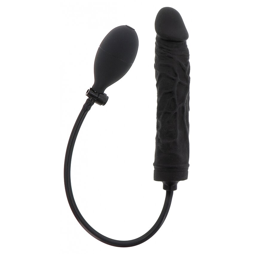 Plug Gonflabil 18cm Negru Silicon 100% și Supapă Rapidă