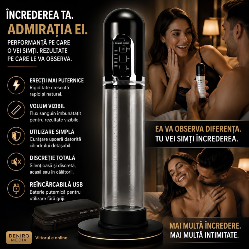 Pompă Falus X-MEN Electric Negru