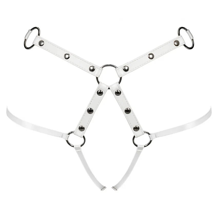 Portjartier Obsessive A758 Alb XL-2XL