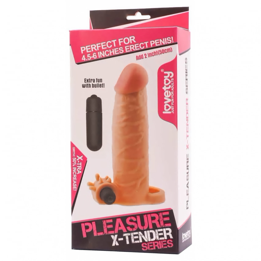 Prelungitor Penis Pleasure X-Tender Vibrating 1