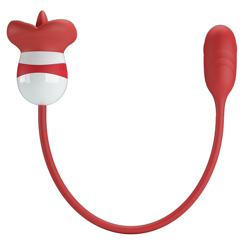 Pretty Love Aliyah – Stimulator Dublu, USB Reîncărcabil Roșu