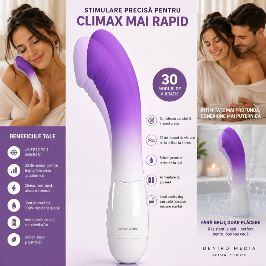 Pretty Love Debra — Vibrator îndoit Pentru Punctul G, 30 Chipuri Mov