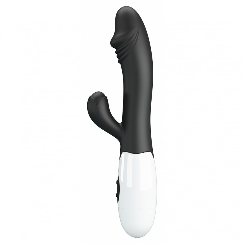 Pretty Love Snappy Black — Iepuraș Dual, 30 Moduri Negru