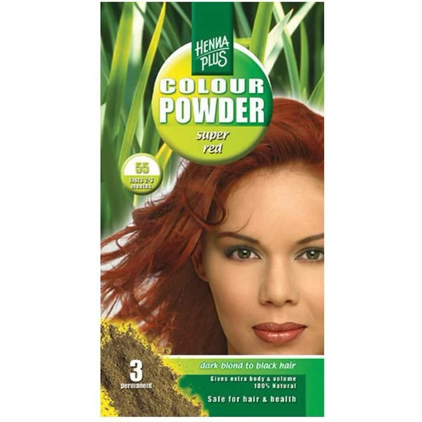 Pudră de henă Colour Powder Super Red 55 Hennaplus 100g