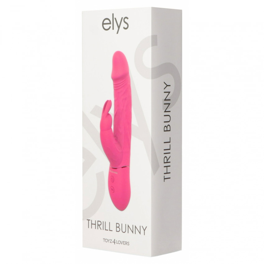 Rabbit Thrill Bunny Vibrator Reîncărcabil, Stimulator Dublu G Roz