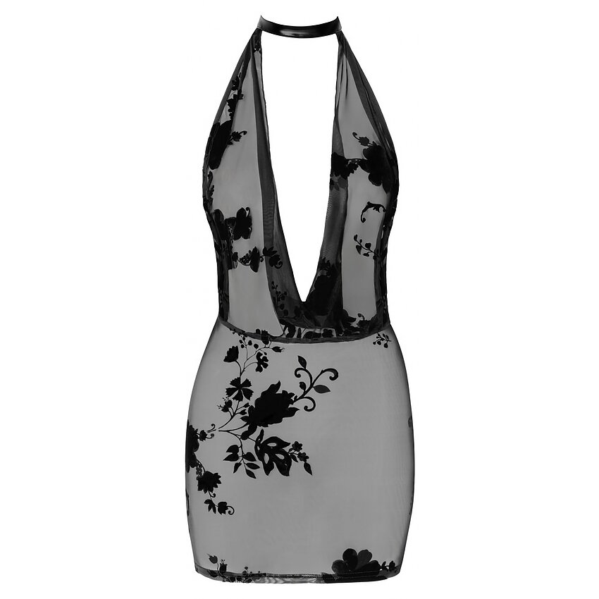 Rochie Erotică Noir Handmade Negru XL