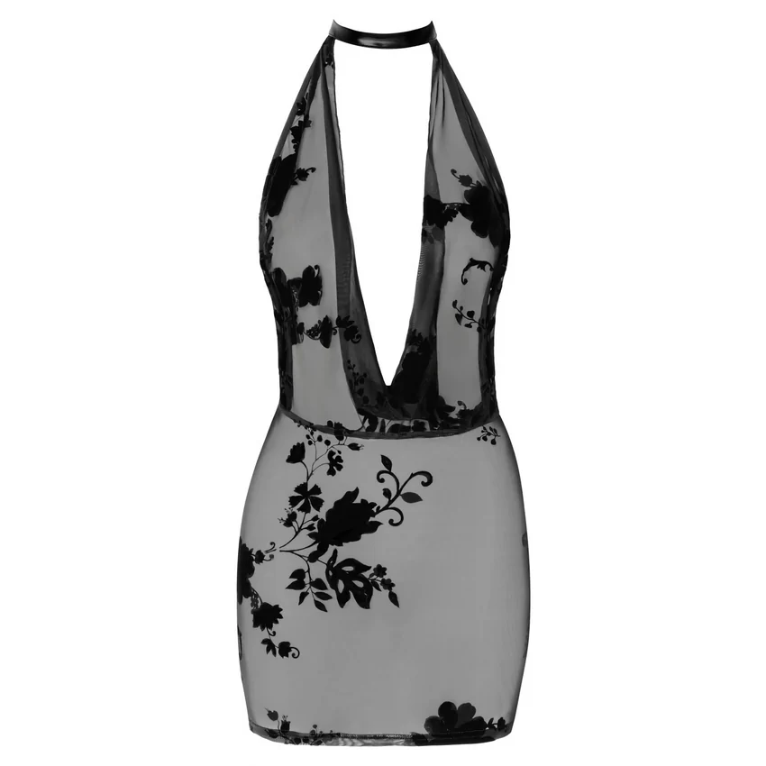 Rochie Erotică Noir Handmade Negru XL