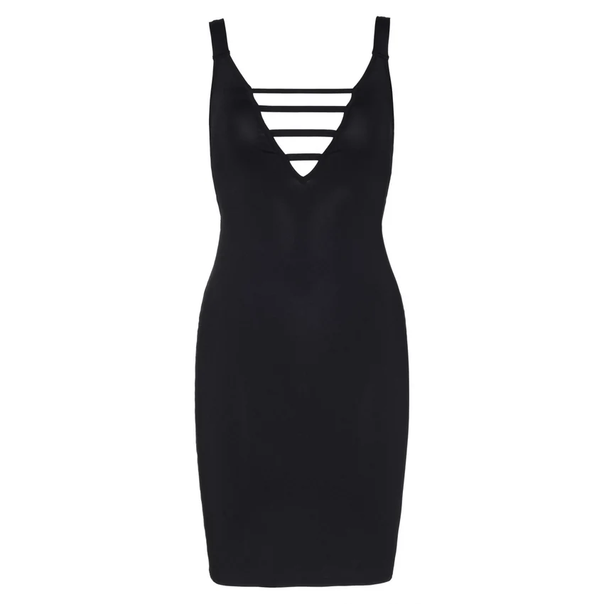Rochie Leg Avenue Deep-V Callie Negru M