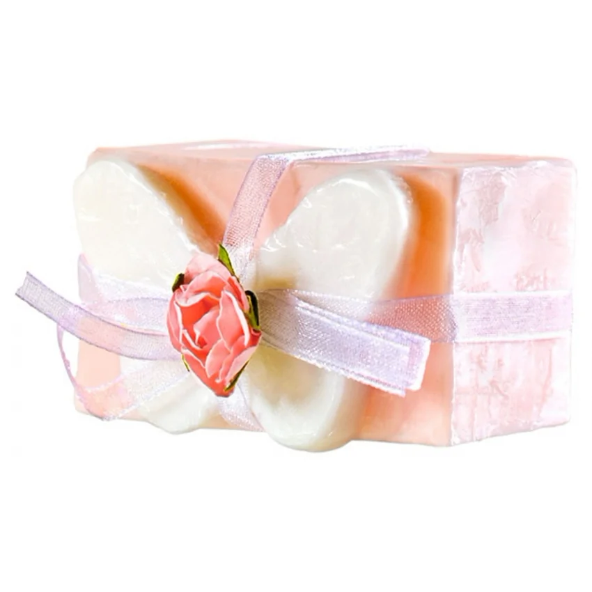 Săpun decorativ fluture roz și glicerină Organique 100g
