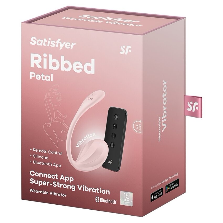 Satisfyer Ribbed Petal Rose 12 Moduri Flexibil IPX7 Roz
