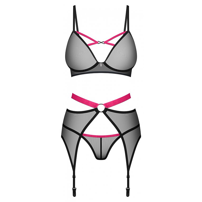 Set 3 Piese Obsessive Novenes Negru M-L