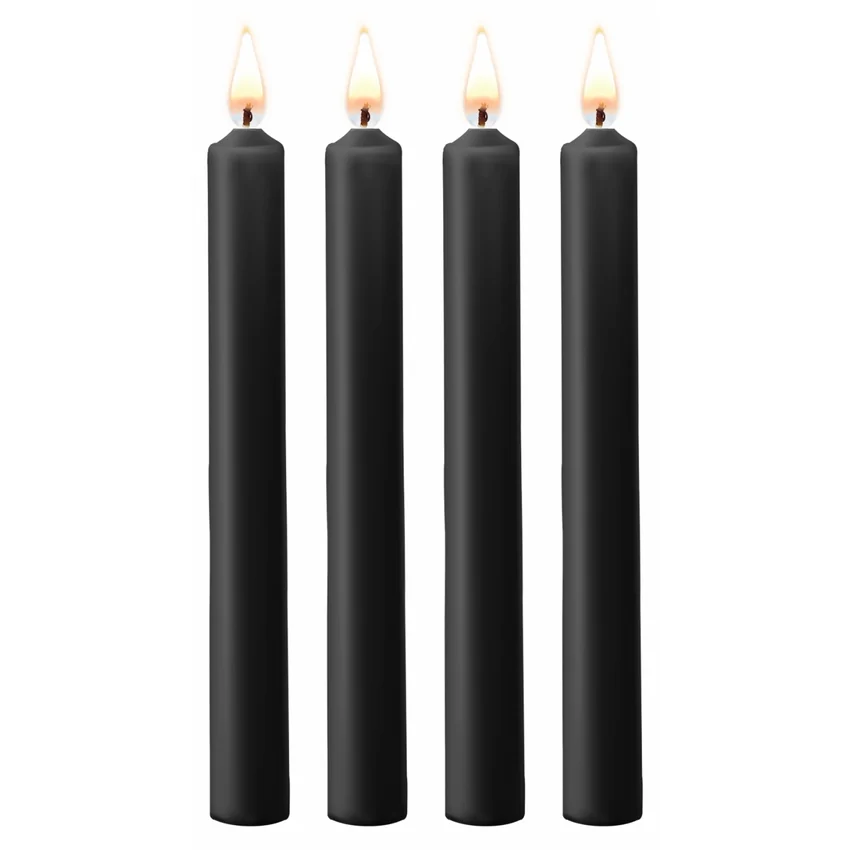 Set 4 Lumânări Negru