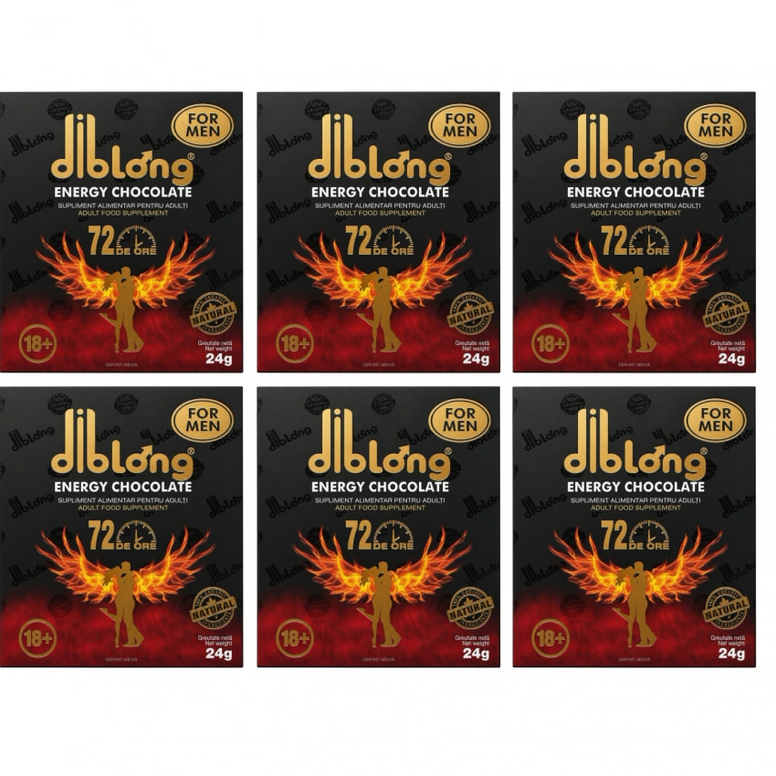 Set 6 x Ciocolată Afrodisiacă Pentru Bărbați Diblong 24g