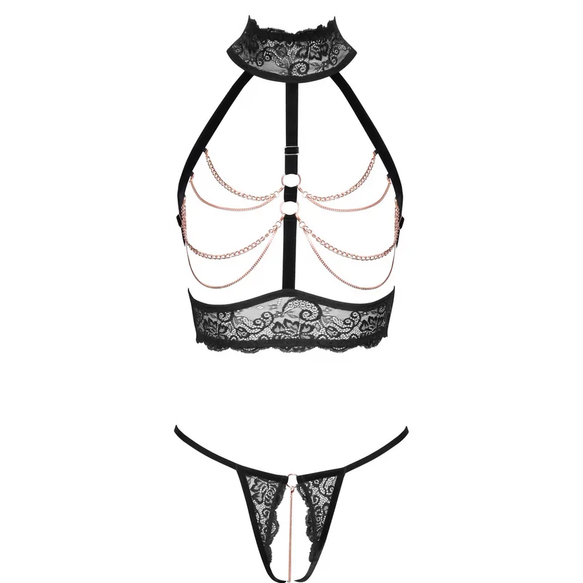 Set Abierta Fina Amethyst Negru M