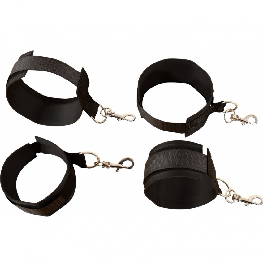 Set Bed Restraint Bondage Negru