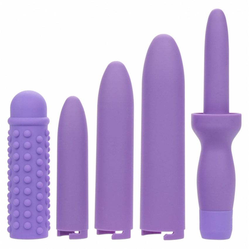 Set Dilatatoare Reîncărcabile 4 Mărimi + Manșon, 10 Moduri Mov