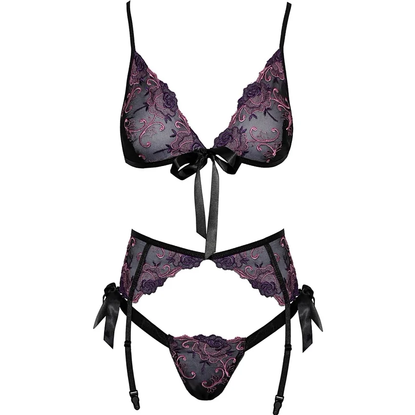 Set Kissable Crystina Negru L-XL