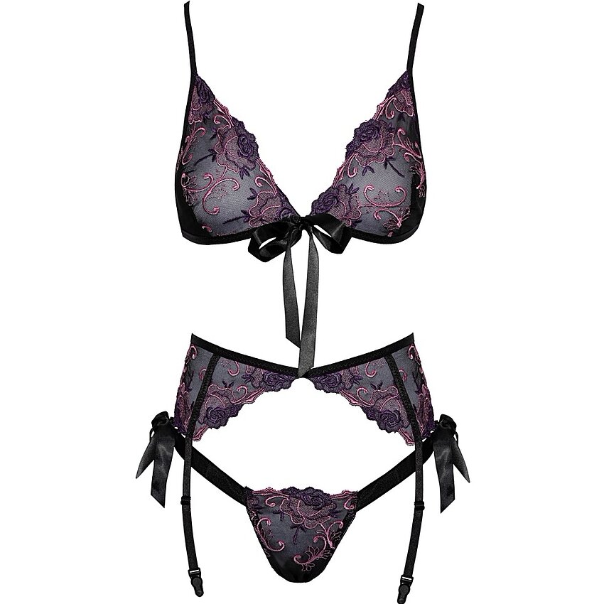 Set Kissable Crystina Negru L-XL