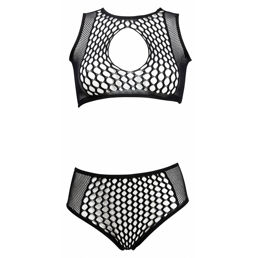 Set Le Desir Duo Net Key-Hole Negru S-L