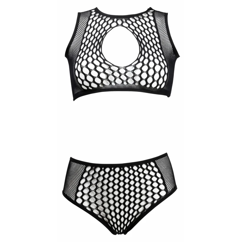 Set Le Desir Duo Net Key-Hole Negru S-L