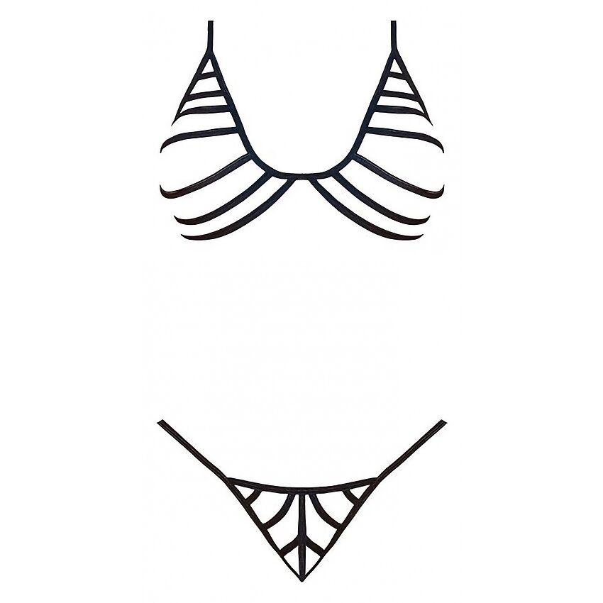 Set Magic Silk Camille Negru L-XL