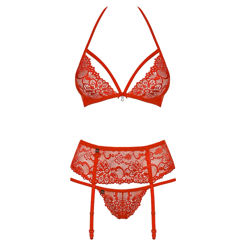 Set Obsessive 838-SEG Roșu L-XL