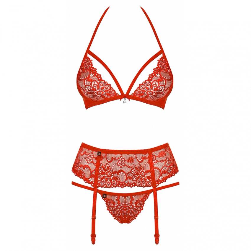 Set Obsessive 838-SEG Roșu L-XL