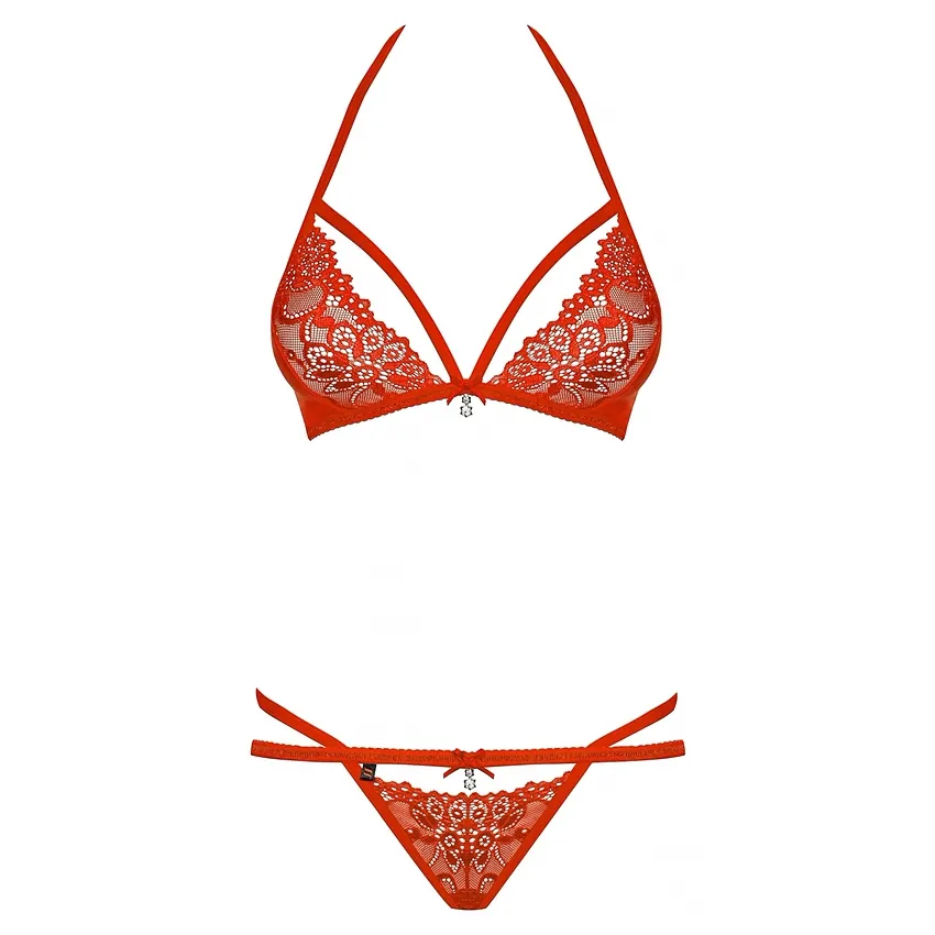 Set Obsessive 838-SET Roșu L-XL