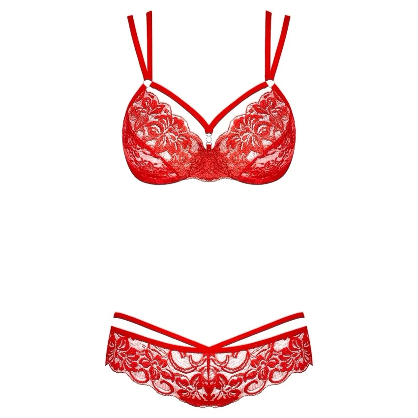 Set Obsessive 860-SET Roșu L-XL