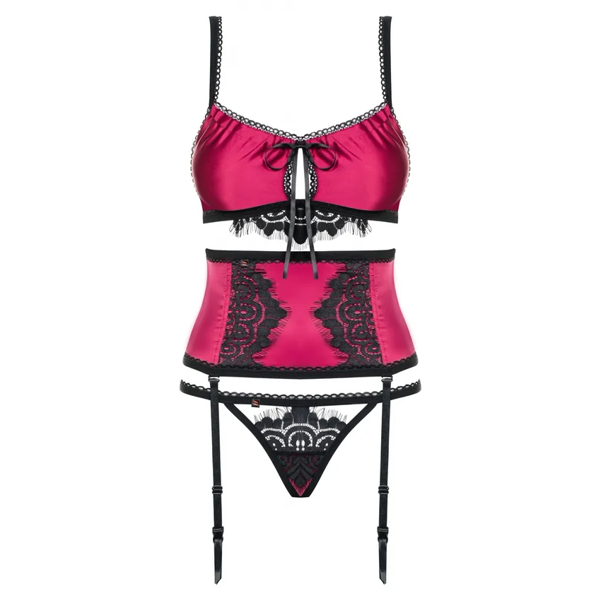 Set Obsessive 861-SEG Fuchsia L-XL