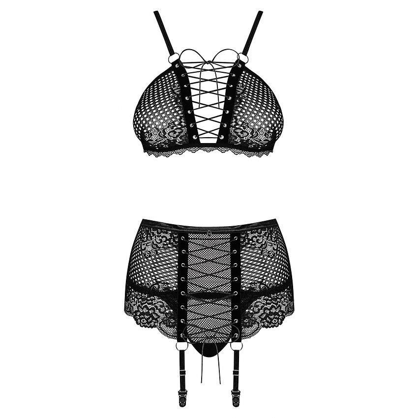 Set Obsessive Basitta Negru L-XL