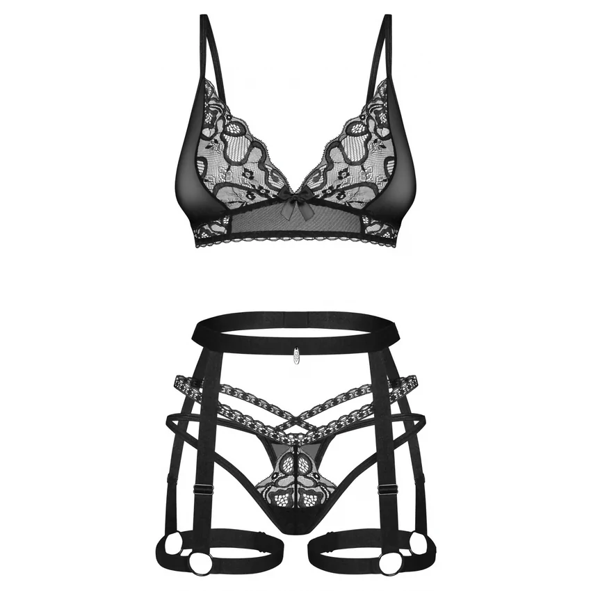 Set Obsessive Blomentis Negru M-L