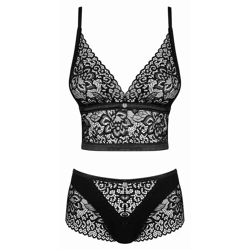 Set Obsessive Cecilla Negru 2XL