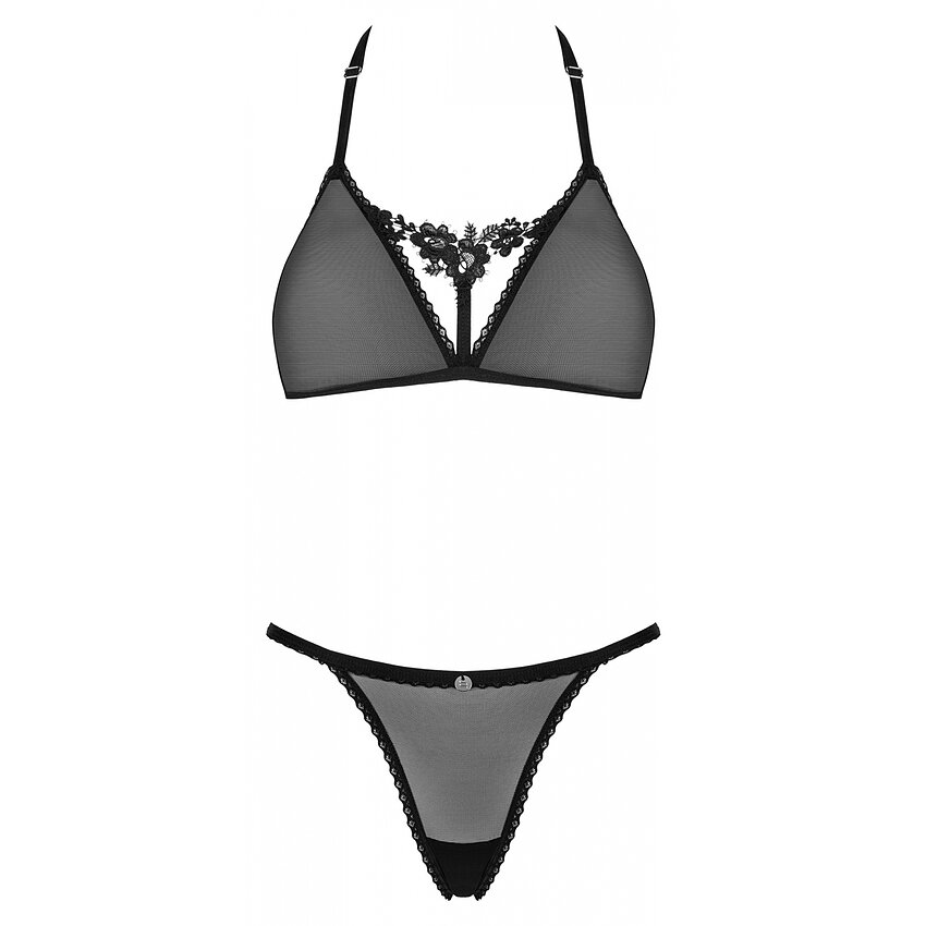 Set Obsessive Celia Noir 2 Piese Negru XS-S