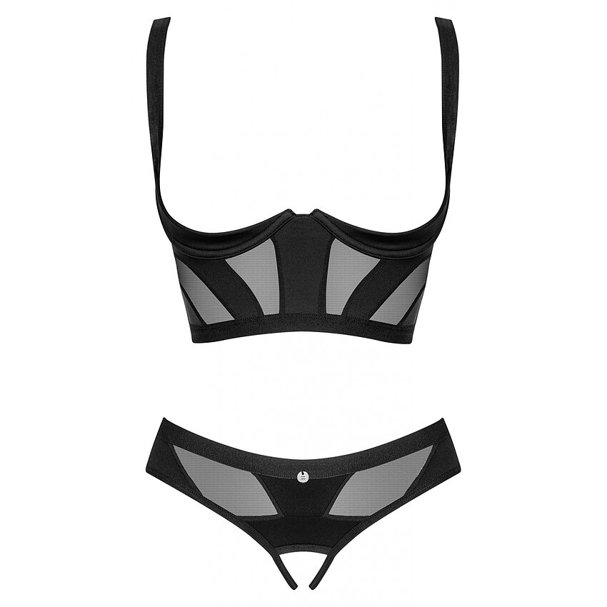 Set Obsessive Chic Amoria 2 Piese Decupat Negru XL-2XL
