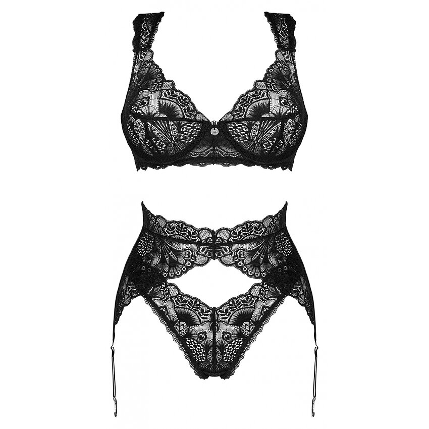 Set Obsessive Donna Dream 3 Piese Negru XS-S