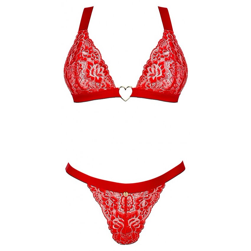 Set Obsessive Elianes 2 Piese Roșu XL-2XL