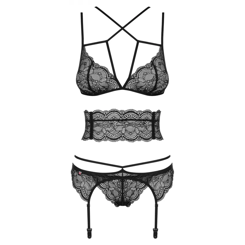 Set Obsessive Frivolla Negru L-XL