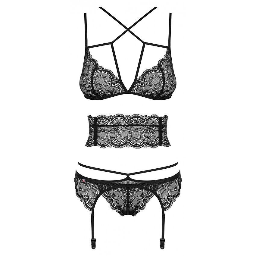 Set Obsessive Frivolla Negru L-XL