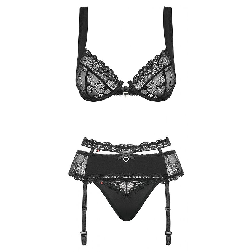 Set Obsessive Heartina Negru L-XL