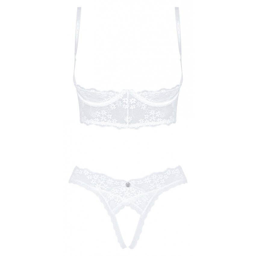 Set Obsessive Heavenlly Cupless Alb XS-S