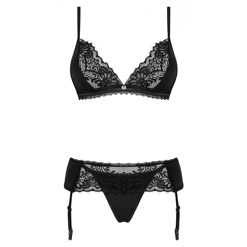 Set Obsessive Maderris 3 Piese Negru M-L