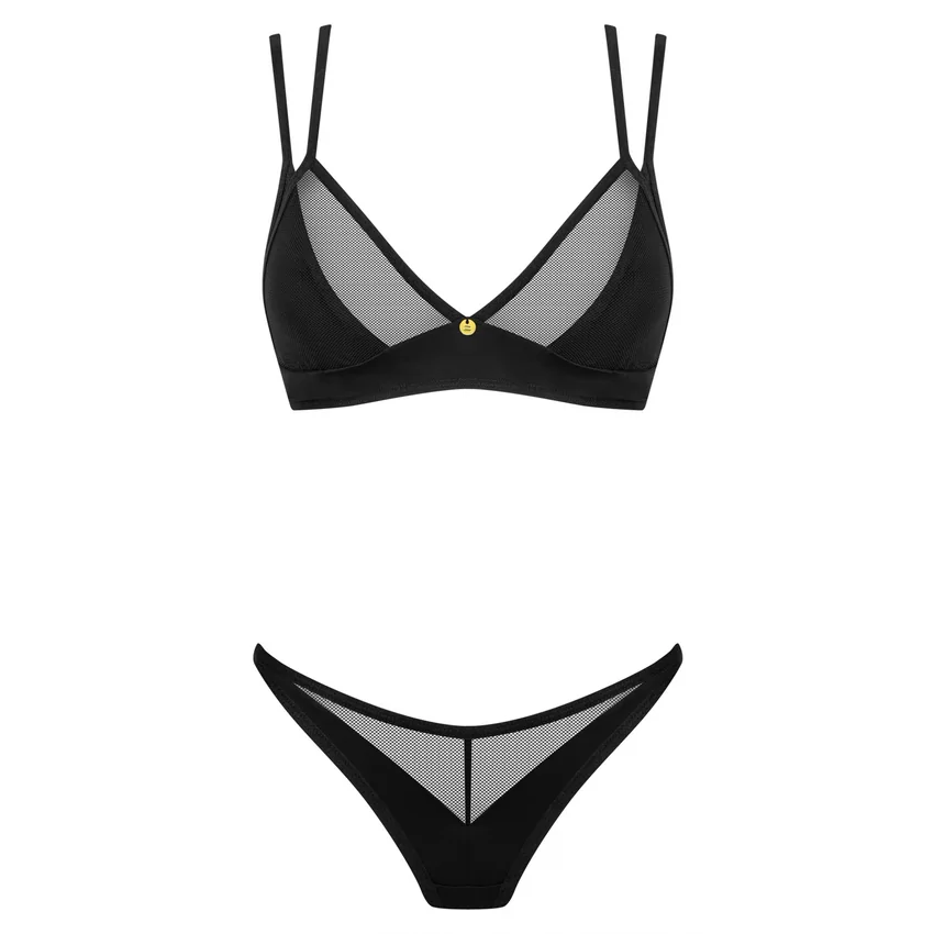 Set Obsessive Nesari 2 Piese Negru XL-2XL