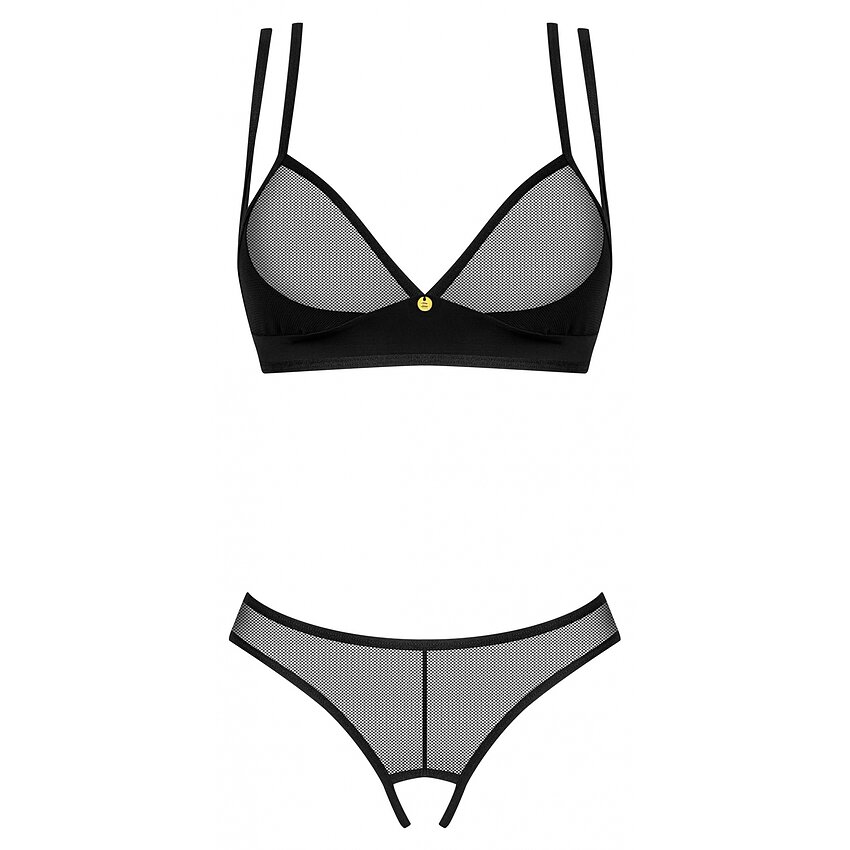 Set Obsessive Nesari Decupat 2 Piese Negru XL-2XL