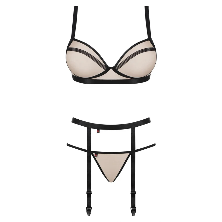 Set Obsessive Nudelia Noir Bej L-XL