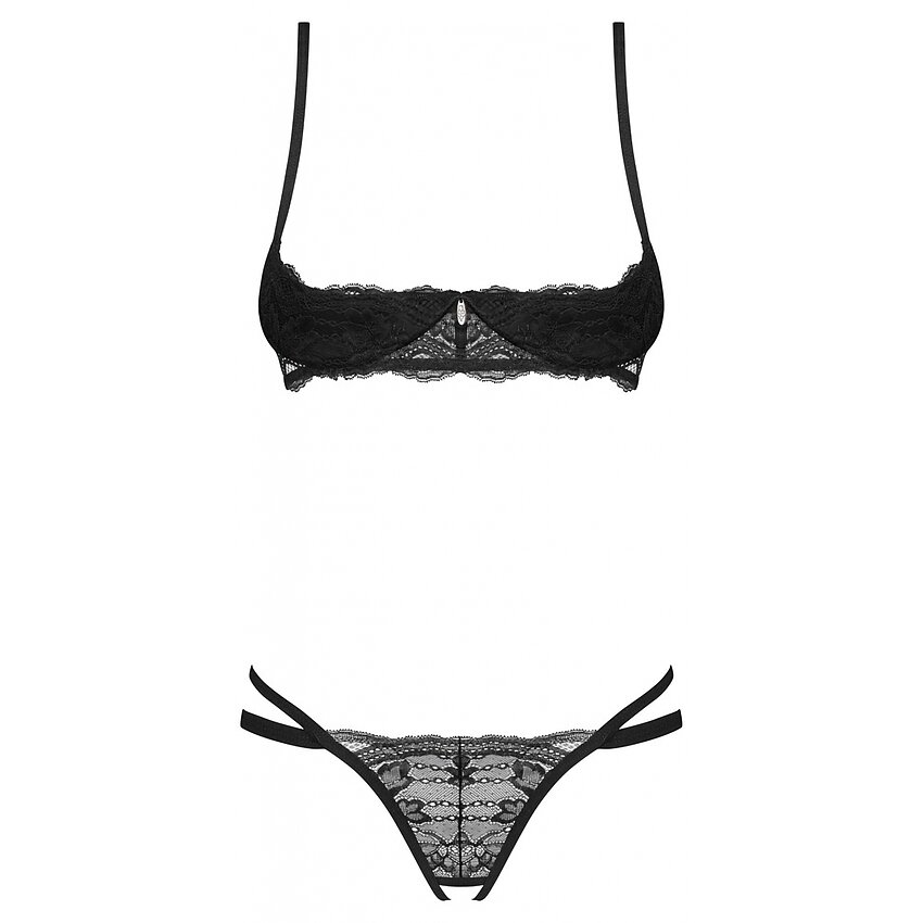 Set Obsessive Nutris Decupat Negru XS-S
