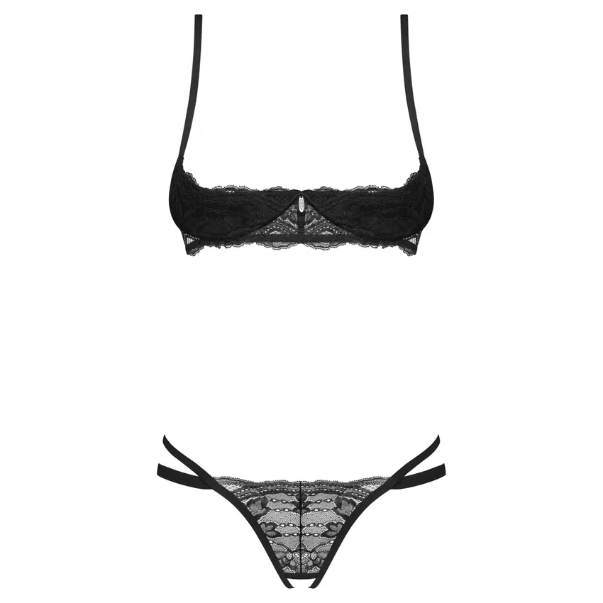 Set Obsessive Nutris Decupat Negru M-L