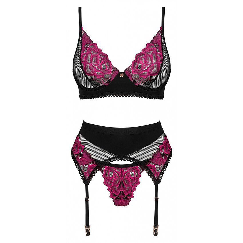 Set Obsessive Rosenty 3 Piese Roz XS-S