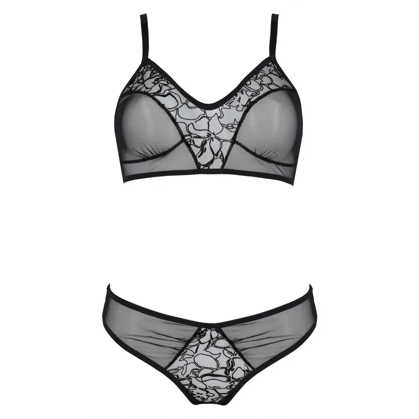 Set Passion Eco Primulă Bikini Negru L-XL